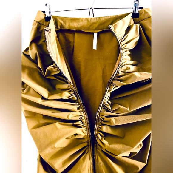 Ruched Frill Hem Booty Enhancing Midi Skirt - Picture 9 of 9